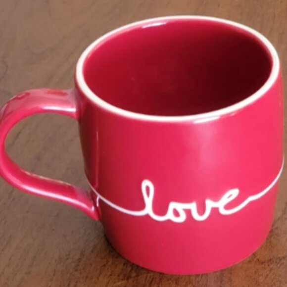 Starbucks 2010 Coffee Mug Cup Red Double Linked Hearts Love New Bone China - Picture 1 of 2